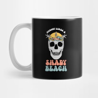 Shady Beach Retro Summer Vacation Mug